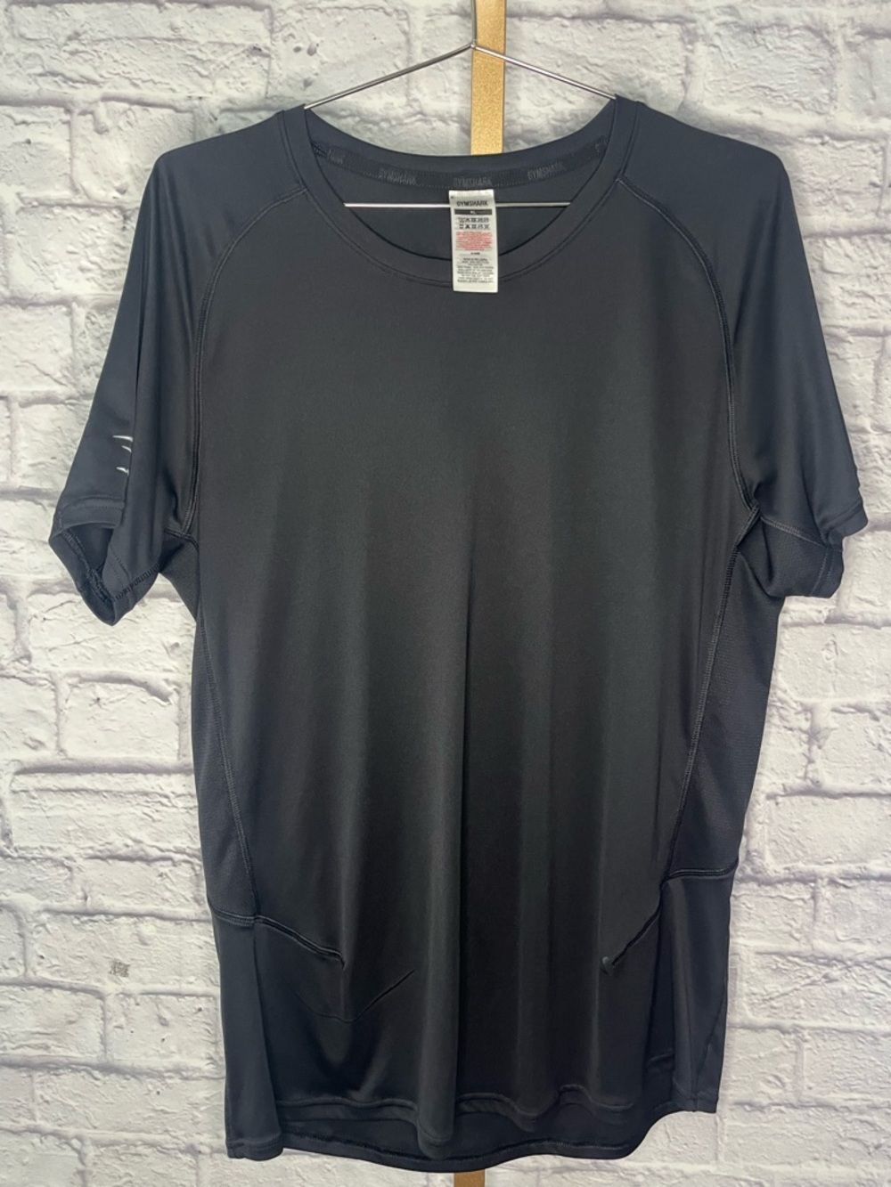 GymShark men’s xl performance athletic black short sleeve shirt with logo